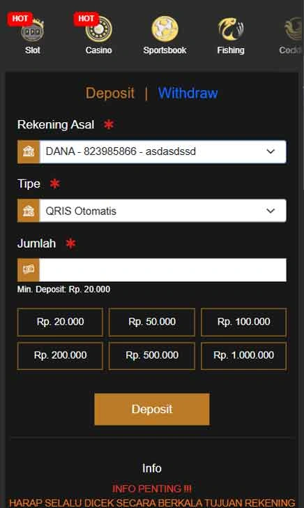 deposit Rtpbet77
