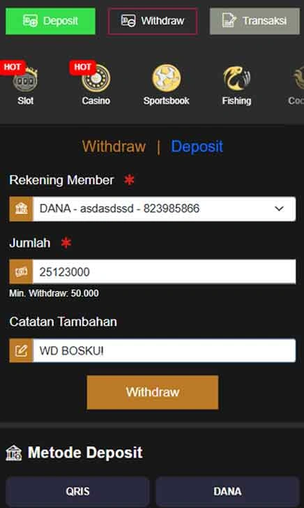 withdraw Rtpbet77